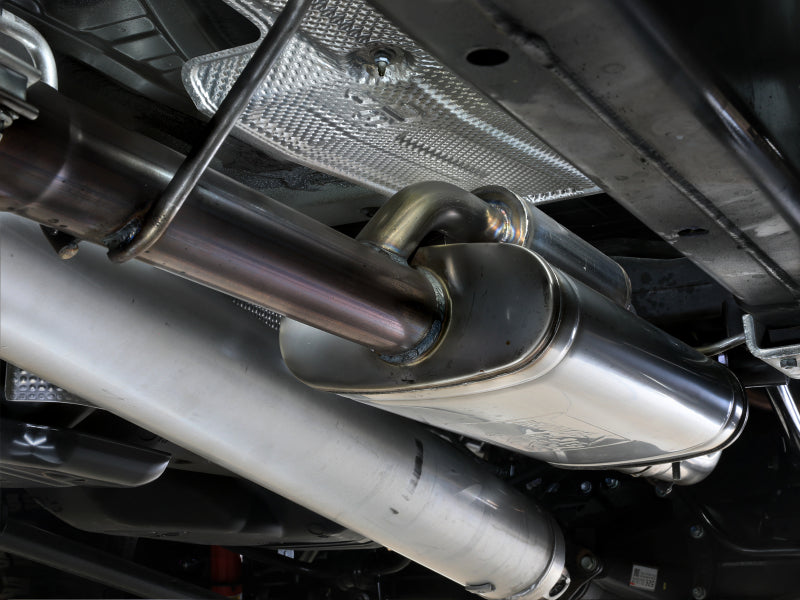 aFe 24-25 Toyota Tacoma L4-2.4L (t) Vulcan Series 2.5in to 3in Cat-Back w/ Black Tip aFe Catback  AXOPROS