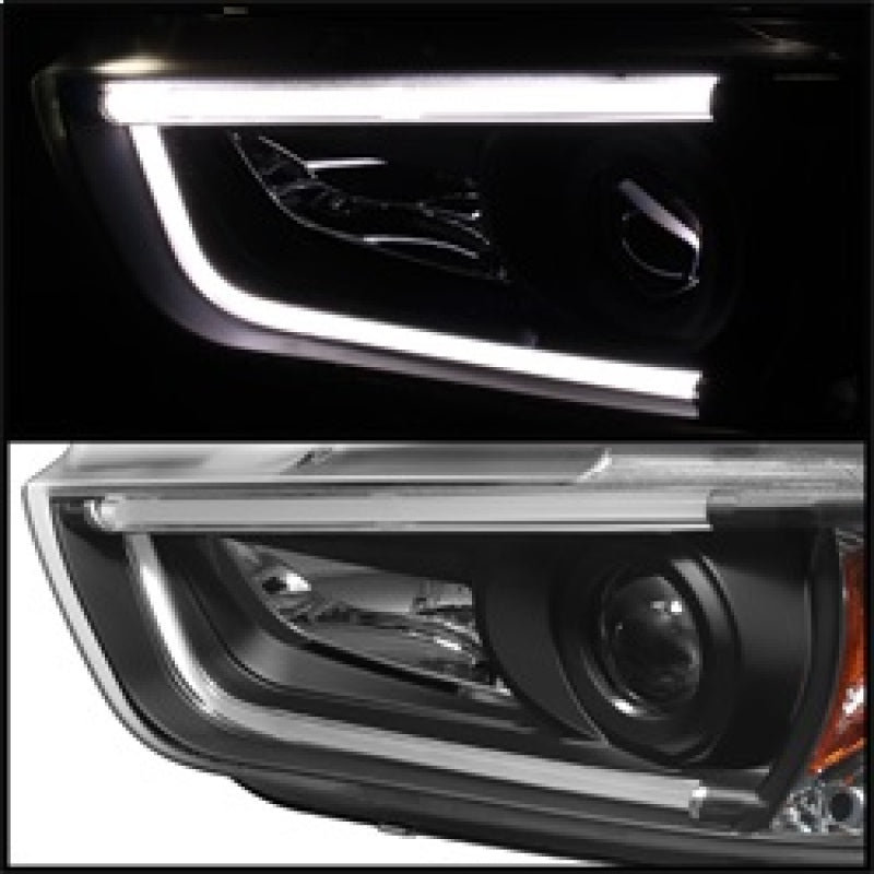 Spyder Dodge Charger 11-14 Projector Headlights Halogen - Light Tube DRL Blk PRO-YD-DCH11-LTDRL-BK SPYDER Headlights  AXOPROS