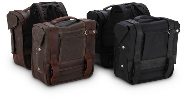 Burly Brand Throw-over Saddlebag - Dark Oak Burly Brand Bags - Saddlebags  AXOPROS