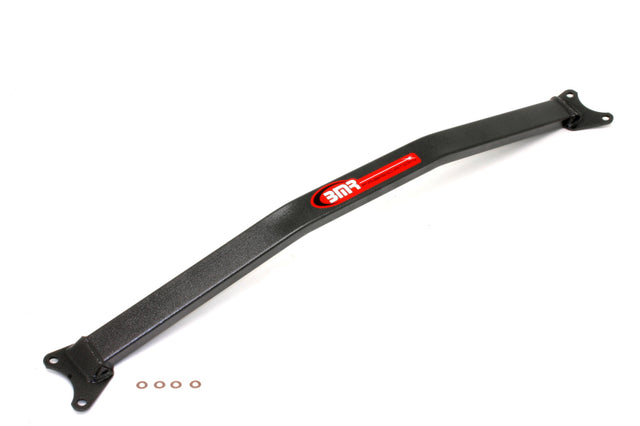 BMR 05-14 S197 Mustang V8 w/ Plenum Cover Strut Tower Brace - Black Hammertone BMR Suspension Strut Bars  AXOPROS