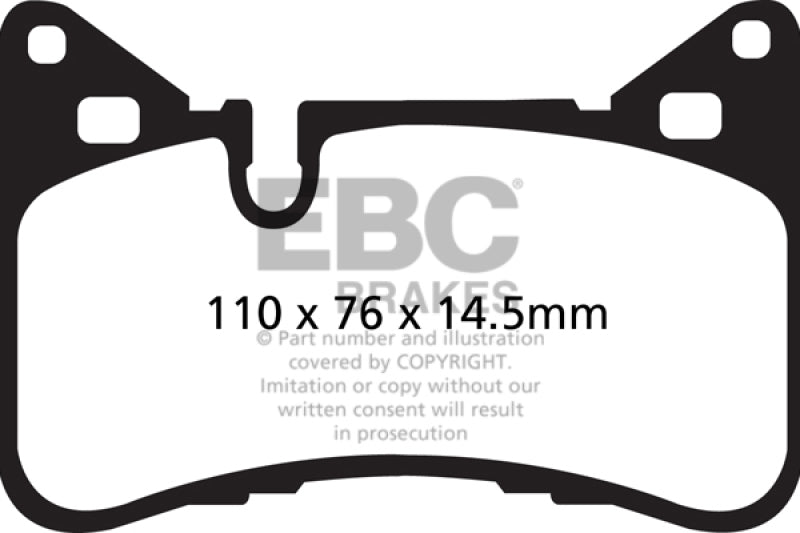 EBC 14 Mercedes-Benz C63 AMG (W204) 6.2 Redstuff Rear Brake Pads EBC Brake Pads - Performance  AXOPROS