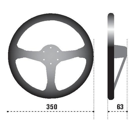 Sparco Steering Wheel L575 Monza Suede SPARCO Steering Wheels  AXOPROS