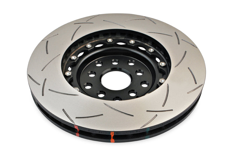 DBA 04-07 STi/2017 BRZ w/Perf. Pkg. 10 Hole Front Slotted 5000 Series 2/PC Rotor Assembled w/Blk Hat DBA Brake Rotors - 2 Piece  AXOPROS
