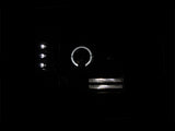 ANZO 1992-1996 Ford F-150 Projector Headlights w/ Halo Black w/ Side Markers and Parking Lights ANZO Headlights  AXOPROS