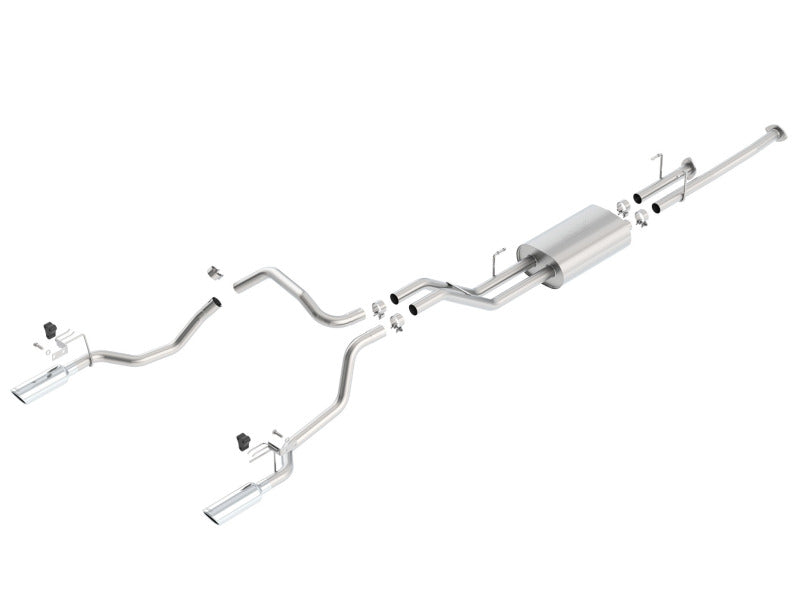 Borla 14-15 Toyota Tundra 4.6L/5.7L Crew Max SB DC SB Touring Cat Back Exhaust Dual Split Rear Exit Borla Catback  AXOPROS