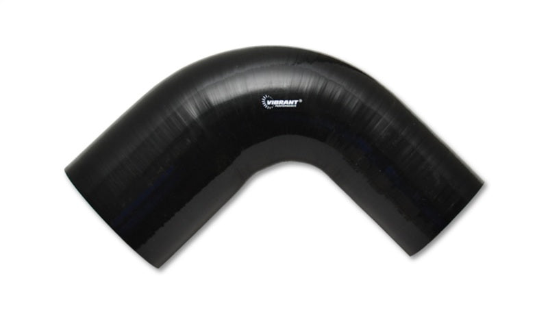 Vibrant 4 Ply Reinforced Silicone 90 degree Transition Elbow - 2.75in I.D. x 3in I.D. (BLACK) Vibrant Silicone Couplers & Hoses  AXOPROS