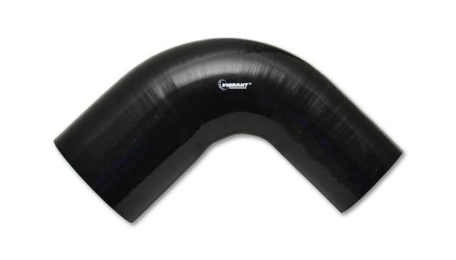 Vibrant 4 Ply Reinforced Silicone 90 degree Transition Elbow - 2.75in I.D. x 3in I.D. (BLACK) Vibrant Silicone Couplers & Hoses  AXOPROS