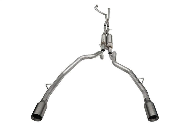 Corsa 2021-2024 Dodge Ram TRX Crew Cab Xtreme Catback Exhaust Dual Rear Gunmetal Tip CORSA Performance Catback  AXOPROS