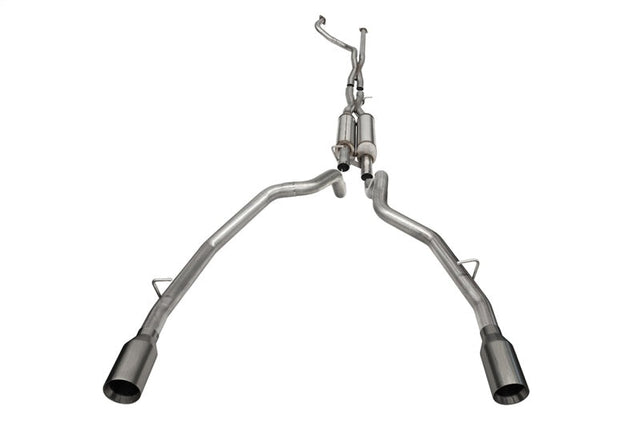 Corsa 2021-2024 Dodge Ram TRX Crew Cab Xtreme Catback Exhaust Dual Rear Gunmetal Tip CORSA Performance Catback  AXOPROS