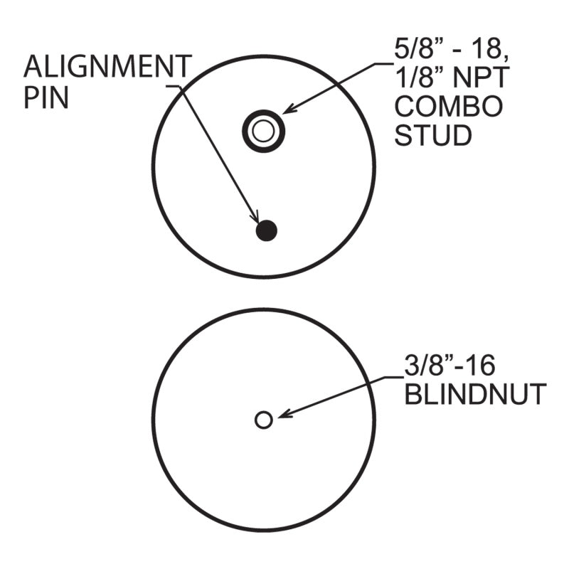 Firestone Ride-Rite Replacement Bellow 268C 5/8CF 1/2PIN BN (W217606766) Firestone Air Springs  AXOPROS