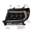 ANZO 05-11 Toyota Tacoma Full LED Proj Headlights White DRL/Init/SeqSig Black - Pair ANZO Headlights  AXOPROS