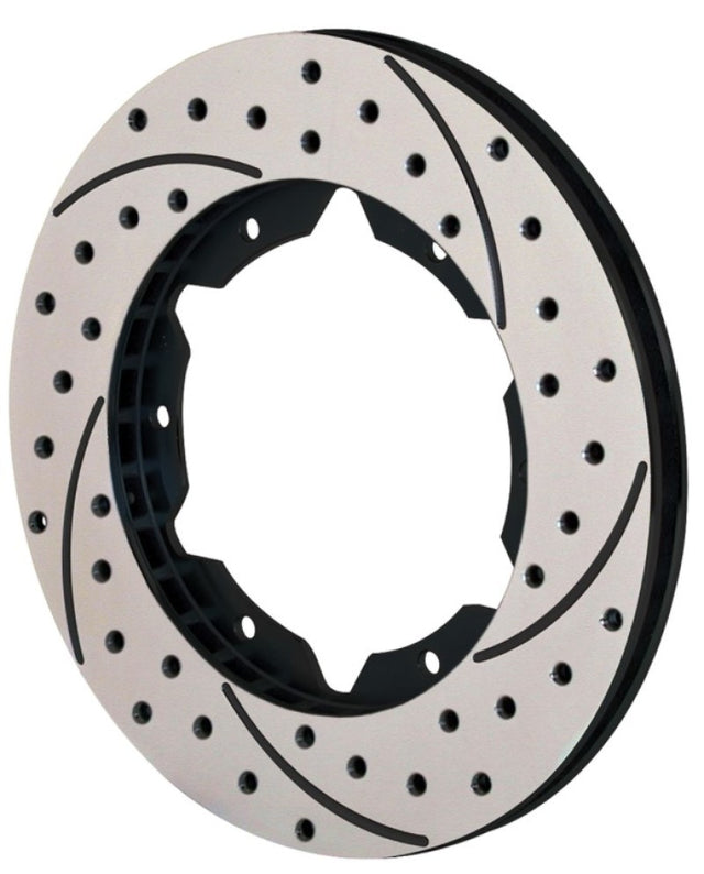 Wilwood Rotor-UL30 Iron LH-SRP BLK Drl 11.00 x .810 - 6 on 6.25in Wilwood Brake Rotors - 2 Piece  AXOPROS