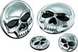 Kuryakyn Replacement Components Zombie Medallions 1in Diameter Chrome Kuryakyn Exterior Trim  AXOPROS