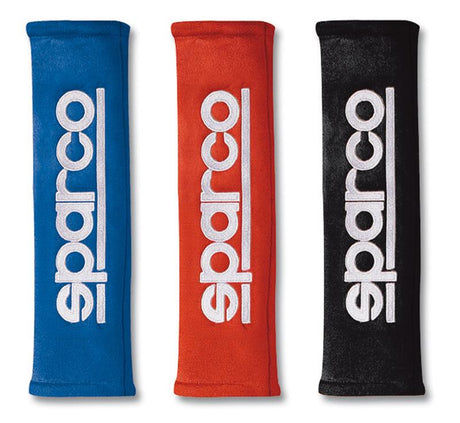 Sparco Belt Pad 2In Alcantara Red SPARCO Seat Belts & Harnesses  AXOPROS