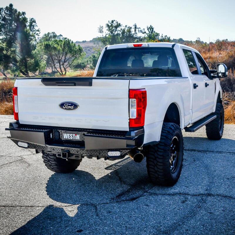 Westin 17-21 Ford F-250/350 HDX Bandit Rear Bumper - Black Westin Bumpers - Steel  AXOPROS