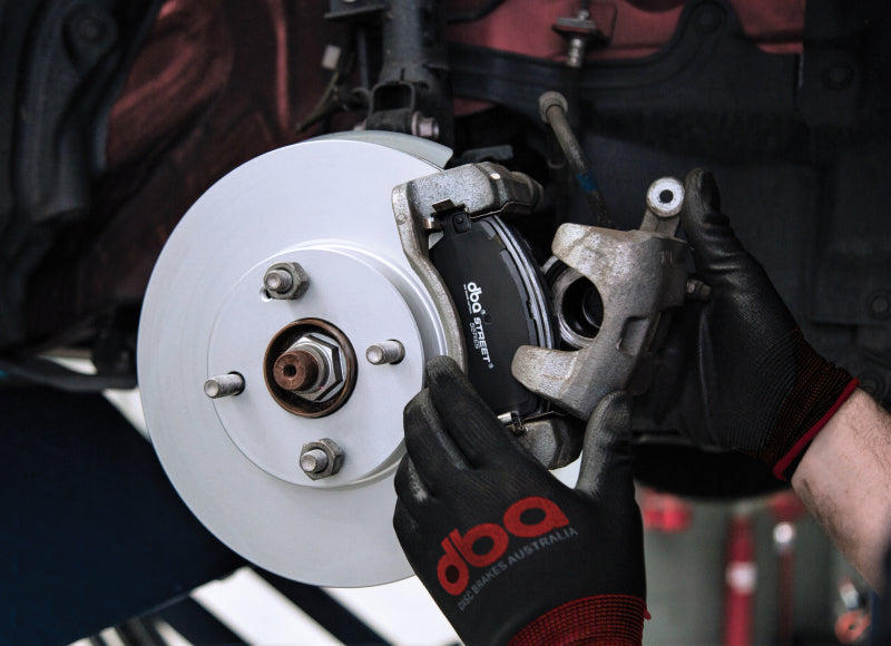 DBA 98-06 WRX Upgrade to STi Calipers w/ Standard 170mm Handbrake Rear Slotted Street Series Rotor DBA Brake Rotors - Slotted  AXOPROS