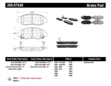 StopTech Performance 98-02 Honda Accord Coupe/Sedan 4cyl Rear Drum/Disc Front Brake Pads Stoptech Brake Pads - Performance  AXOPROS