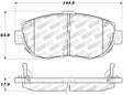 StopTech Performance 00-05 Lexus IS 250/300/350 / 02-09 SC 300/400/430 Front Brake Pads Stoptech Brake Pads - Performance  AXOPROS