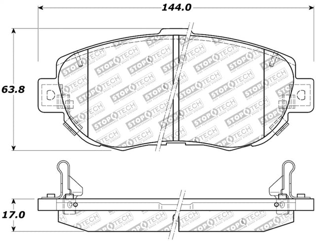 StopTech Performance 00-05 Lexus IS 250/300/350 / 02-09 SC 300/400/430 Front Brake Pads Stoptech Brake Pads - Performance  AXOPROS