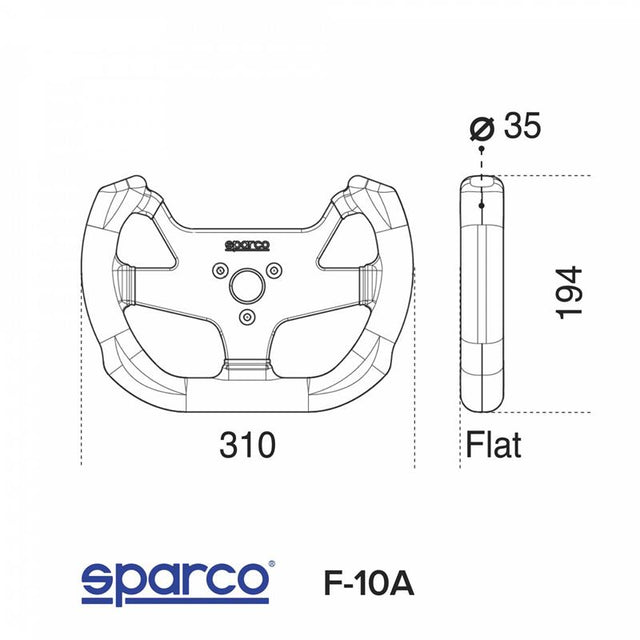 Sparco F10A Suede Black Steering Wheel SPARCO Steering Wheels  AXOPROS
