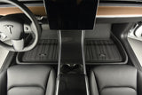 3D Maxpider 21-22 Tesla Model Y 7-Seat Elitect Black R1 R2 R3 3D MAXpider Floor Mats - Rubber  AXOPROS