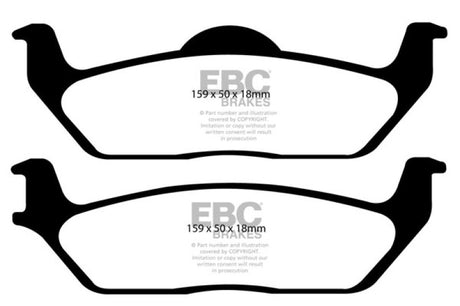 EBC 11 Ford F150 3.5 Twin Turbo (2WD) 6 Lug Yellowstuff Rear Brake Pads EBC Brake Pads - Performance  AXOPROS