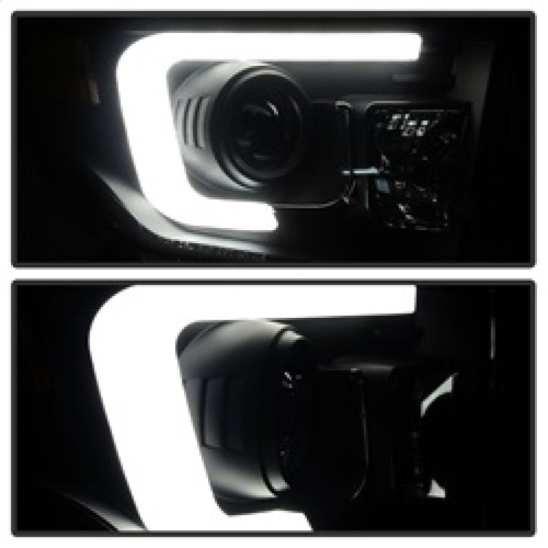 Spyder Toyota Tundra 2014-2016 Projector Headlights Light Bar DRL Black Smoke PRO-YD-TTU14-DRL-BSM SPYDER Headlights  AXOPROS