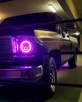 Oracle 7in High Powered LED Headlights - Black Bezel - ColorSHIFT - BC1 SEE WARRANTY ORACLE Lighting Headlights  AXOPROS