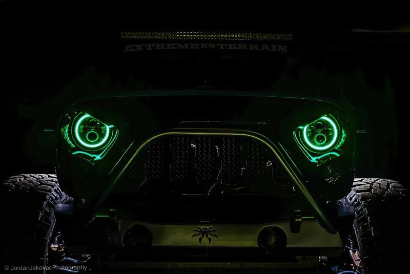 Oracle 7in High Powered LED Headlights - Black Bezel - Dynamic - Dynamic SEE WARRANTY ORACLE Lighting Headlights  AXOPROS