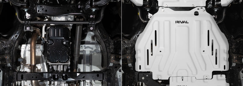 Rival 2025 Toyota 4Runner 6th Gen Gas Engine Aluminum Transmission Catalytic Converter Skid Plate Rival 4x4 Skid Plates  AXOPROS