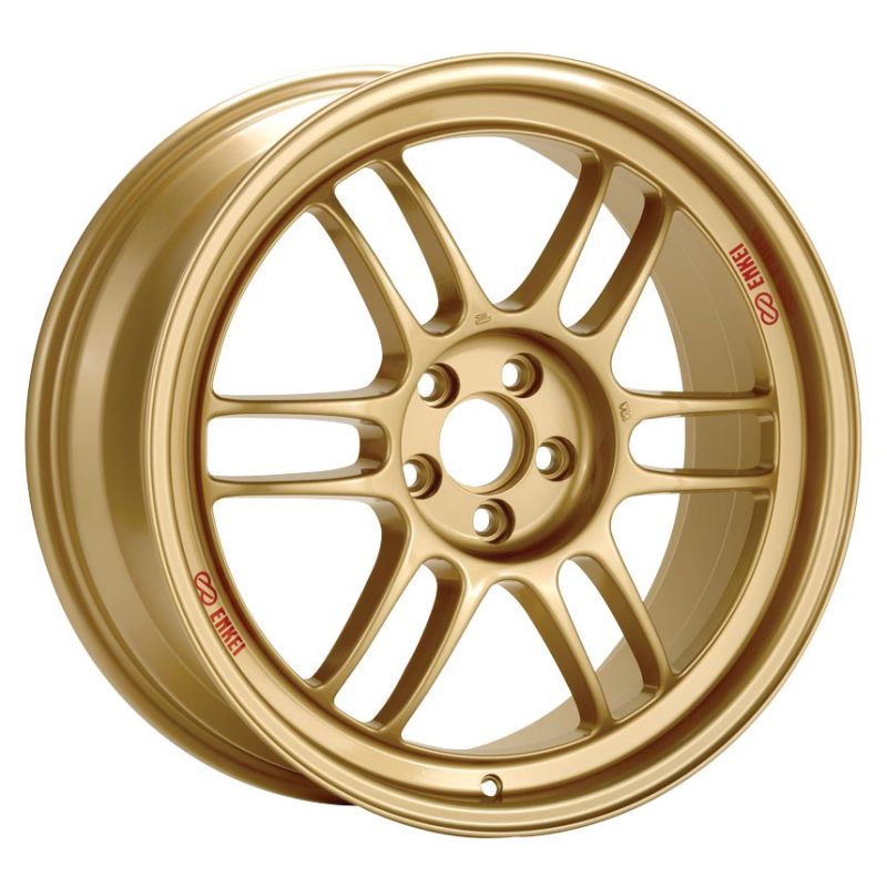 Enkei RPF1 17x8 5x100 45mm Offset 73mm Bore Gold Wheel 02-10 WRX & 04 STI Enkei Wheels - Cast  AXOPROS