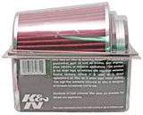K&N Universal Air Filter Chrome Round Tapered Red - 4in Flange ID x 1.125in Flange Length x 5.5in H K&N Engineering Air Filters - Universal Fit  AXOPROS
