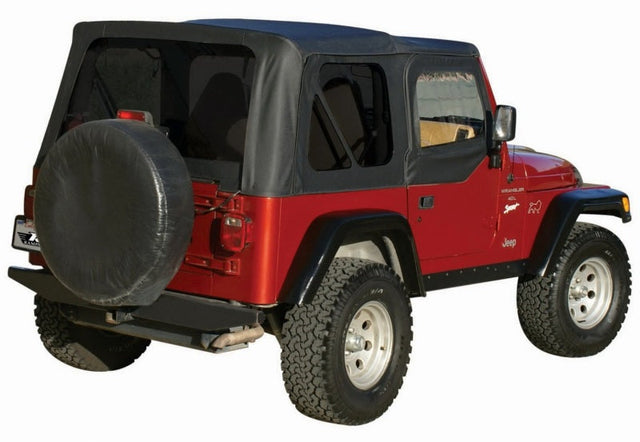 Rampage 1997-2006 Jeep Wrangler(TJ) OEM Replacement Top - Black Diamond Rampage Soft Tops  AXOPROS