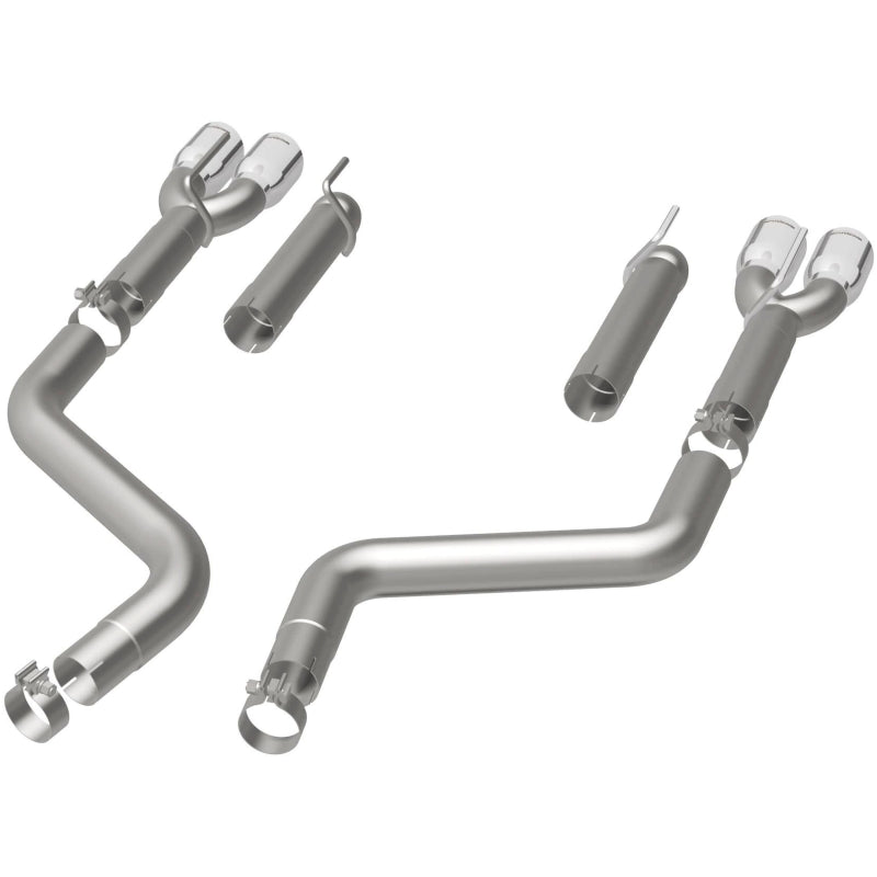 MagnaFlow Axle-Back, SS, 3in, Quad Split Rear 3.5 Tips 2015 Dodge Challenger incl SRT Hellcat Magnaflow Catback  AXOPROS