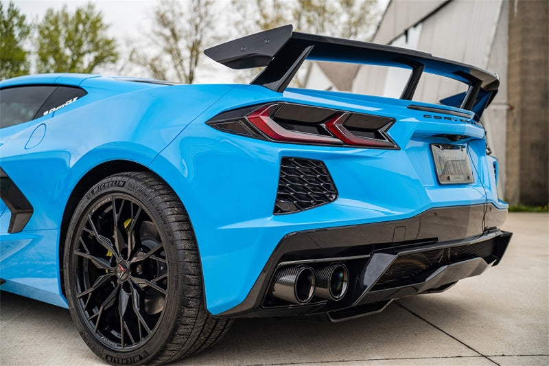 Corsa 20-25 Chevrolet Corvette C8 RWD 3in Valved Cat-Back w/AFM w/4.5in Carbon Fiber Black PVD Tips CORSA Performance Catback  AXOPROS