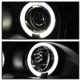 Spyder BMW E46 3-Series 02-05 4DR Projector Headlights 1PC LED Halo Blk PRO-YD-BMWE4602-4D-AM-BK SPYDER Headlights  AXOPROS
