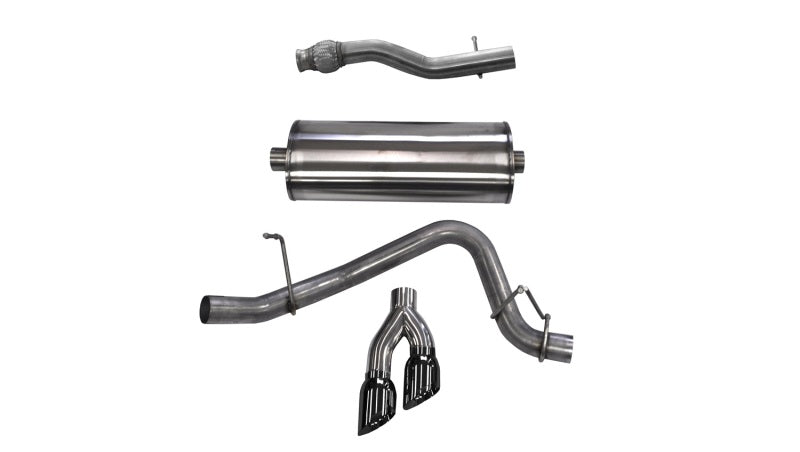 Corsa 2015-2020 GMC Yukon XL 1500 5.3L V8 3in Cat-Back Single Side Exit Twin 4in Black Tips CORSA Performance Catback  AXOPROS