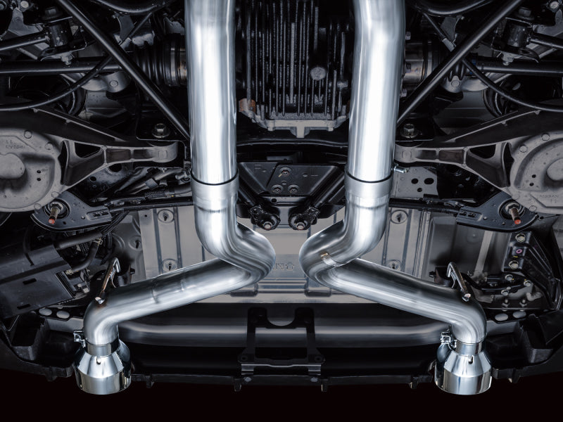 AWE 2023 Nissan Z RZ34 RWD Track Edition Catback Exhaust System w/ Chrome Silver Tips AWE Tuning Catback  AXOPROS