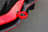 PERRIN 17-21 Honda Civic Si/Type R/Touring/Hatchback Tow Hook Kit Rear - Red Perrin Performance Tow Hooks  AXOPROS