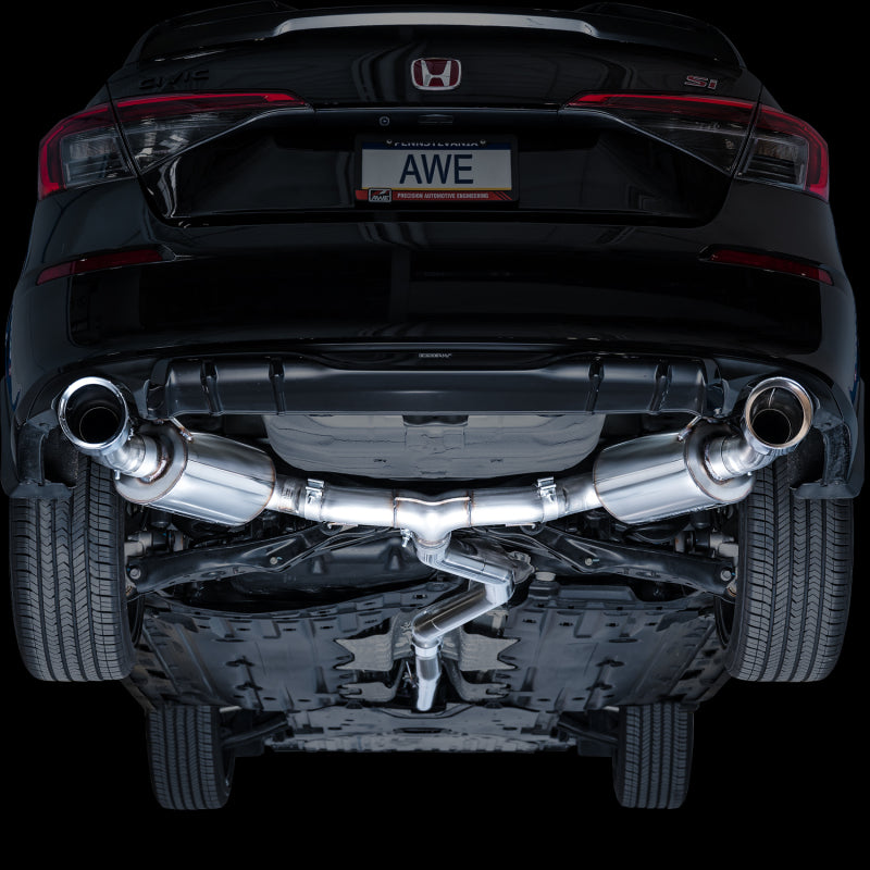 AWE Tuning 22+ Honda Civic Si/Acura Integra Touring Edition Catback Exhaust - Dual Chrome Silver Tip AWE Tuning Catback  AXOPROS