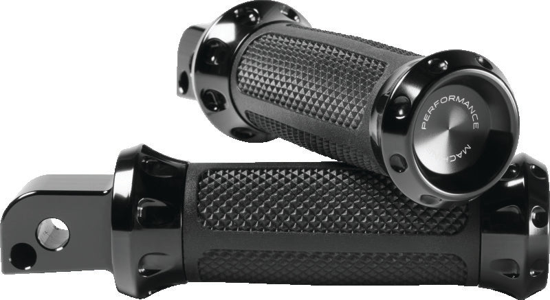 Performance Machine Footpegs Overdrive Passenger - Black Ano Performance Machine Footpegs  AXOPROS