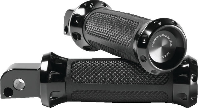 Performance Machine Footpegs Overdrive Passenger - Black Ano Performance Machine Footpegs  AXOPROS