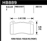 Hawk 2017 Ford Focus HPS 5.0 Front Brake Pads Hawk Performance Brake Pads - Performance  AXOPROS