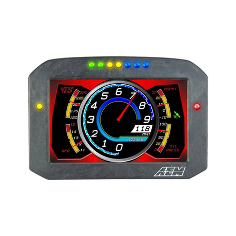 AEM AEM CD-7G Carbon Flush Digital Dash Display w/ Internal 20Hz GPS & Antenna Gauges aftermarket performance part