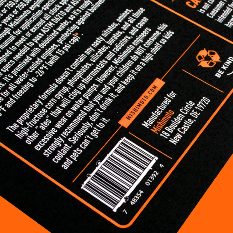 Mishimoto Liquid Chill Synthetic Engine Coolant - Full Strength Mishimoto Coolants  AXOPROS