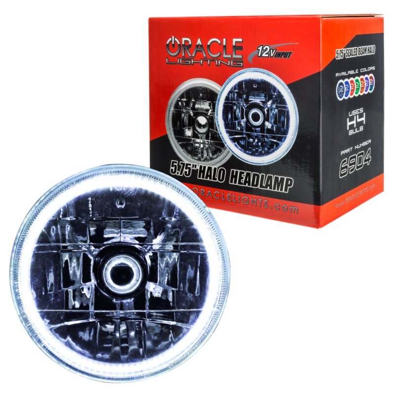 Oracle Pre-Installed Lights 5.75 IN. Sealed Beam - White Halo SEE WARRANTY ORACLE Lighting Headlights  AXOPROS