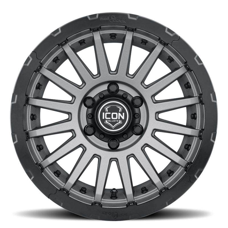 ICON Recon Pro 17x8.5 6x5.5 0mm Offset 4.75in BS 106.1mm Bore Charcoal Wheel ICON Wheels - Cast  AXOPROS