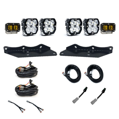 Baja Designs Baja Designs 17-20 Ford Raptor Squadron SAE 2.0/S2 Fog Pocket Kit Sportsman (SAE Fog) - Baja Amber Fog Lights aftermarket performance part