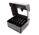 NRG 700 Series M12 X 1.5 Steel Lug Nut w/Dust Cap Cover Set 21 Pc w/Locks & Lock Socket - Black NRG Lug Nuts  AXOPROS