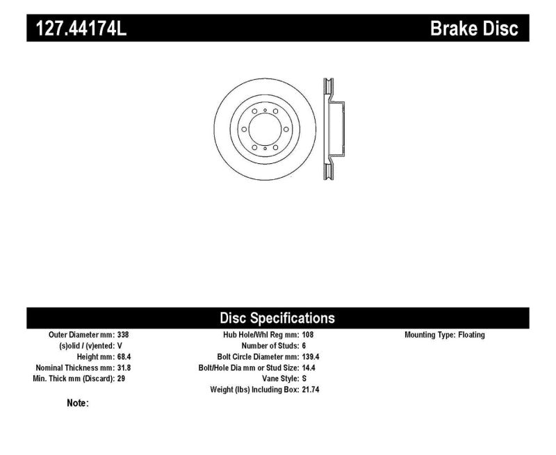 StopTech Slotted & Drilled Sport Brake Rotor Stoptech Brake Rotors - Slot & Drilled  AXOPROS